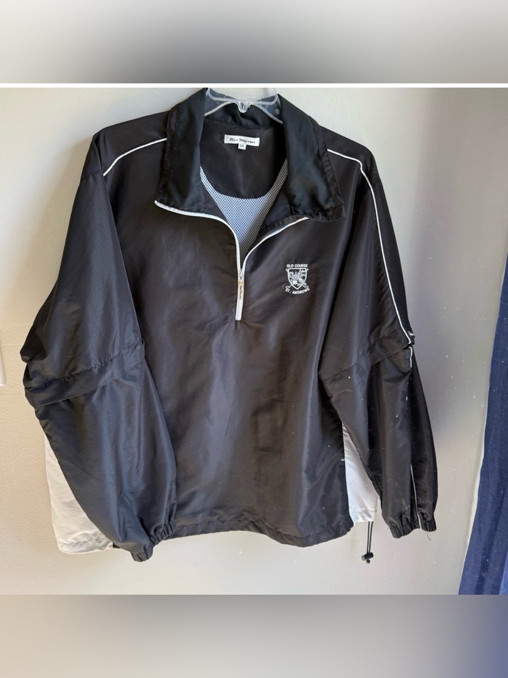 XXL Tom Morris Old Course St. Andrews Men’s Pullover Jacket Snap Off Sleeves